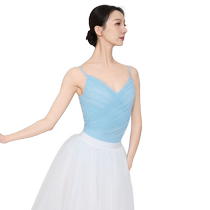 (Same style as Mengying) Fanshu ballet training clothes mesh pleated gymnastics suspenders jumpsuit adult women new