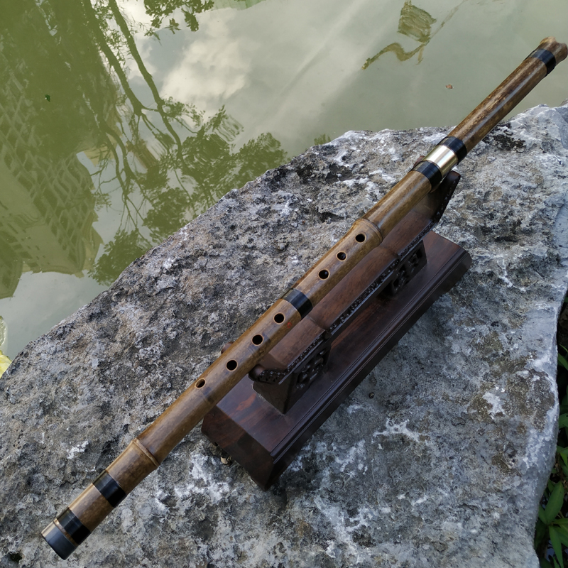 Otehai flute factory purple bamboo copper short flute six or eight holes beginners cave Xiao relief type pure hand-made performance