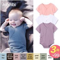 Baby Bag Fart Clothes Autumn Winter Pure Cotton Short Sleeves Thin baby Triangle Harvest one-piece clothes newborn closeted bottom