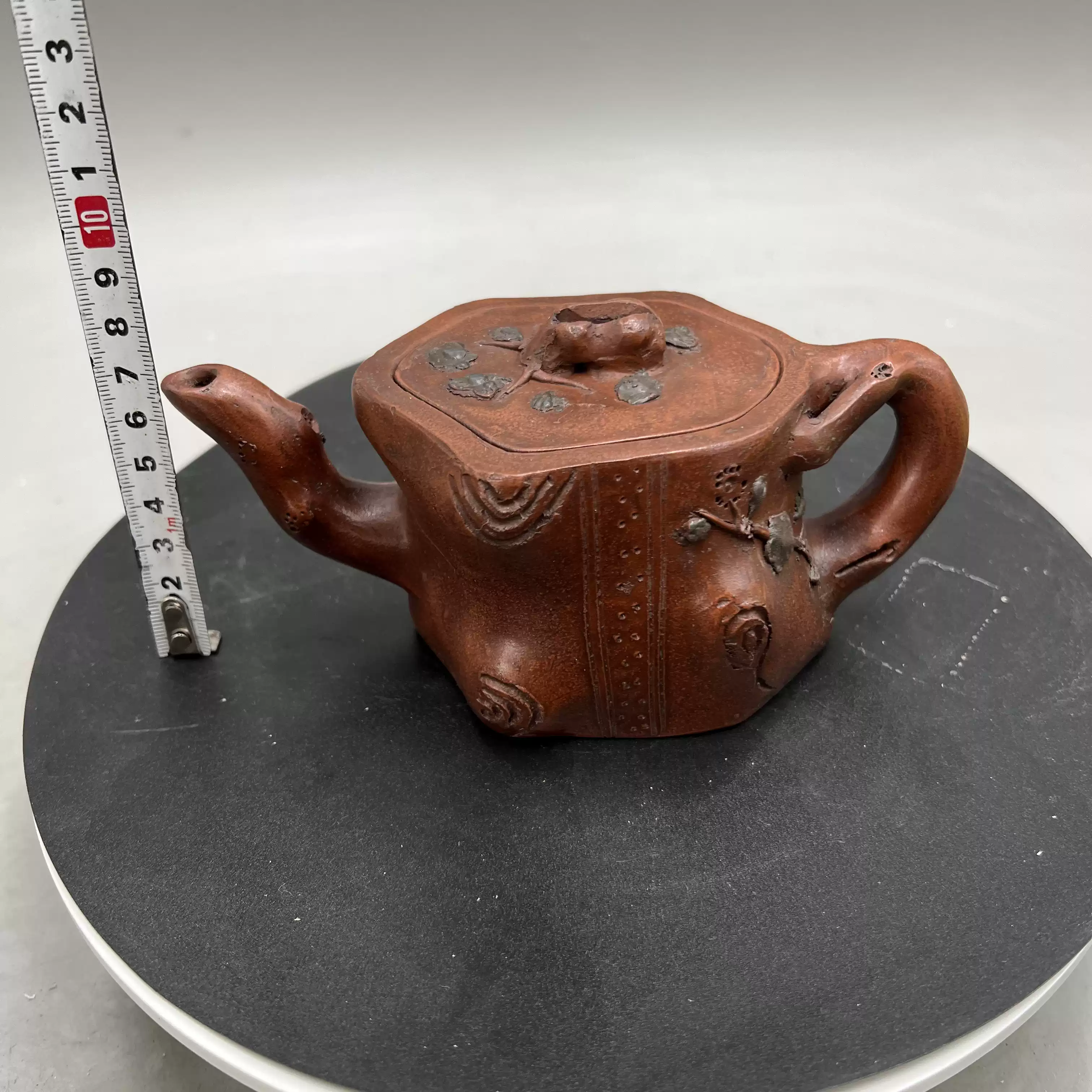 民国时期古董级复古紫泥紫砂茶壶收藏用全手工紫砂壶家居摆设老物件