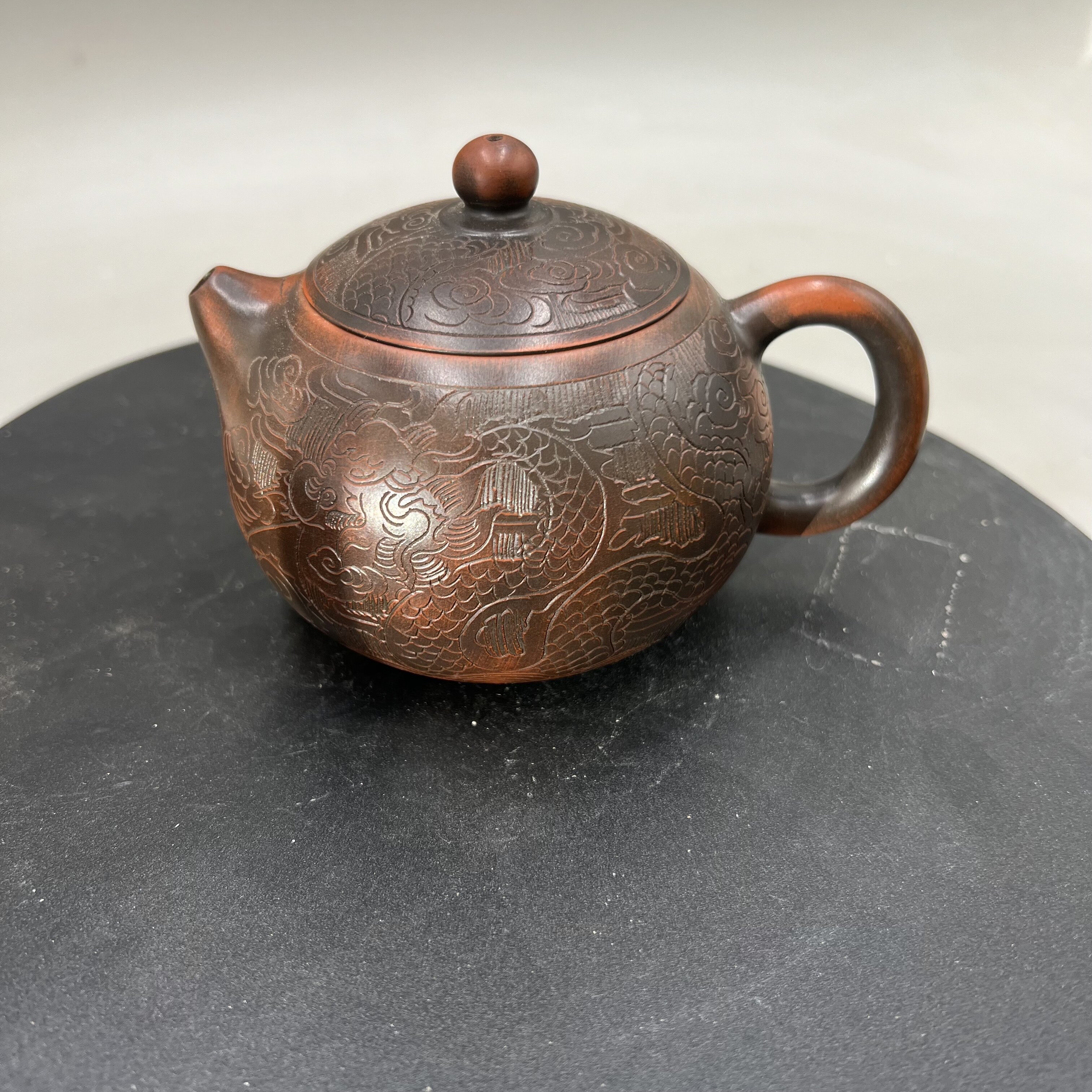 民国时期古董级复古紫泥紫砂茶壶收藏用全手工紫砂壶家居摆设老物件