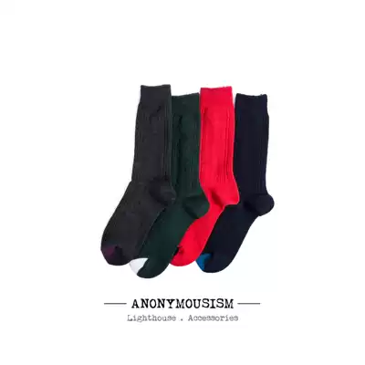 Anonymous Ism thick needle bump dark pattern jacquard base Wild Men socks 15156500