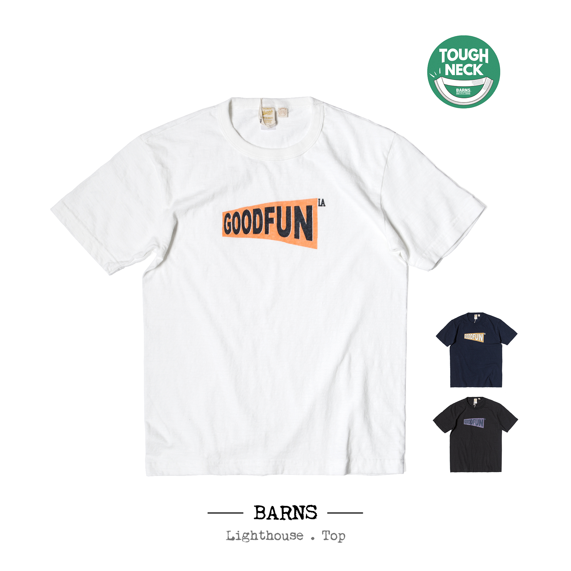 BARNS TSURI-AMI Antique Hanging Machine Fabric Round Neck Mottled Print Short Sleeve TEE BR-7831