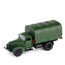 Metal simulation 1 32 Liberation CA10 military model transport truck Full alloy sound and light decoration model toy car