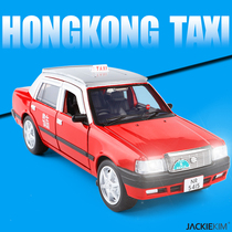 JK Hong Kong TAXI 1 32 TAXI Six Open Door Sound and Light Return Alloy Car Model Boy Metal Toy Car