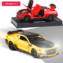 Movie version 1:32 Camaro Bumblebee racing alloy car model sound and light return metal car model toy