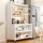 Кухонные стеллажи с отверстиями для досок, боковые шкафы, расширяющаяся бытовая техника от пола до потолка с дверцами, микроволновые печи, кастрюли и сковородки, шкафы для хранения вещей mini 0