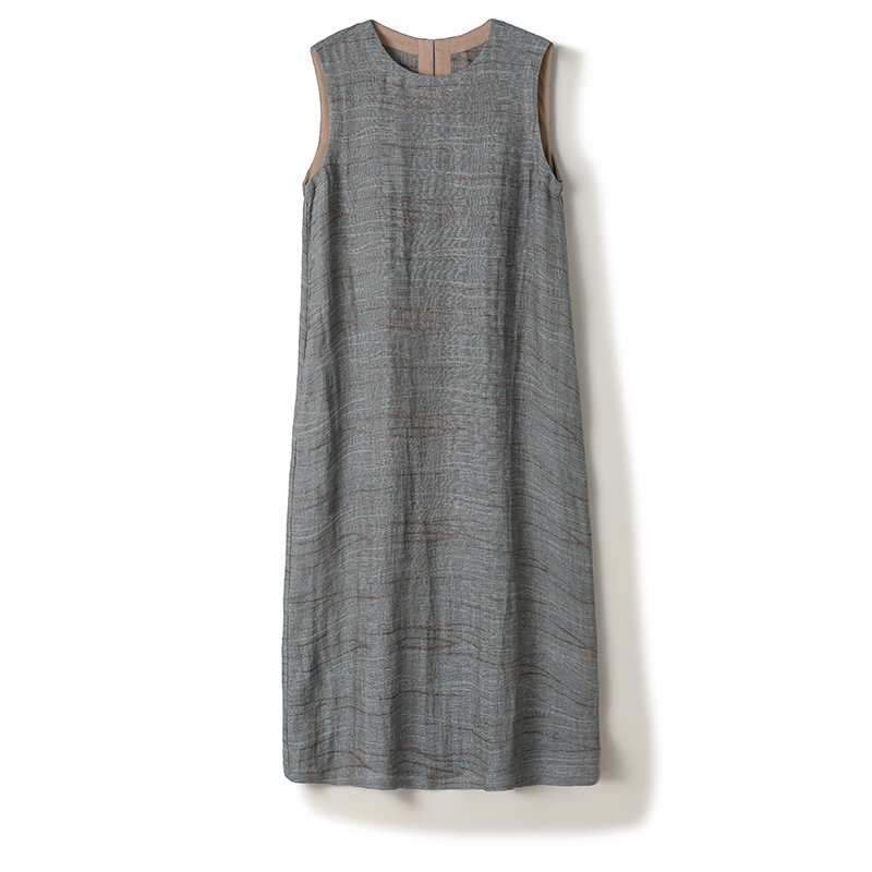 Yarn-Dyed Linen Round-Neck Sleeveless Vest Dress for Women, New Summer Style, Commuter Old Money Style, Loose Straight Mid-Length Skirt Yarn-Dyed Linen Round-Neck Sleeveless Vest Dress for Women, New Summer Style, Commuter Old Money Style, Loose Straight Mid-Length Skirt