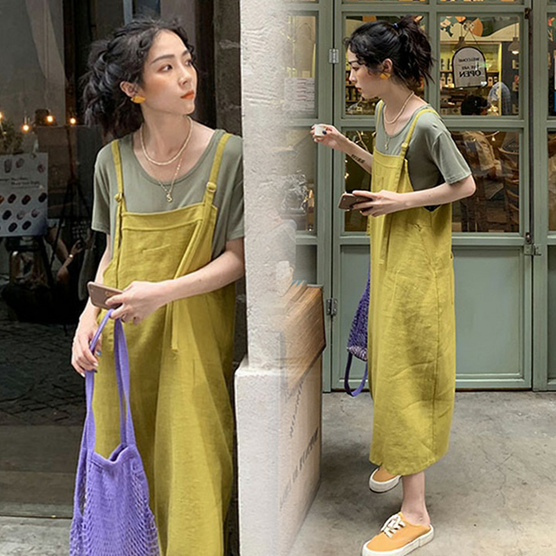 Maternity summer suit Summer skirt Short sleeve T-shirt top Women's senior baby bag skirt Casual two-piece dress