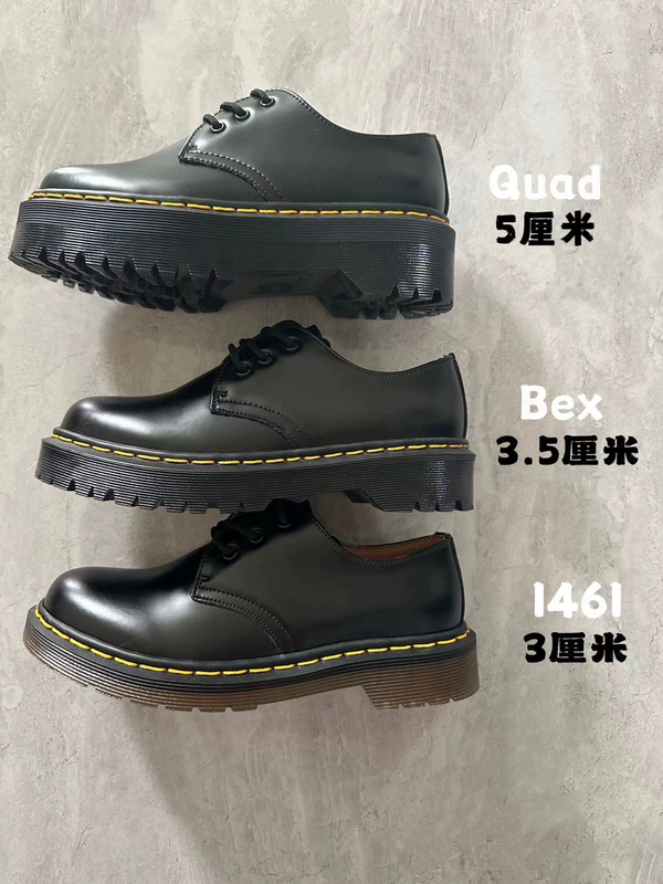 Dr. Martens Boots Rose Same Style Ribbon Two-Hole Thick Sole Three-Hole Quad Small Leather Shoes Low-Top Shoes 2021 New Model