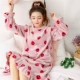 Phiên bản Hàn Quốc của công chúa váy ngủ nữ ngọt ngào gợi cảm flannel dày mùa thu và mùa đông dài phần san hô nhung đồ ngủ nhà dịch vụ đầm xòe đẹp