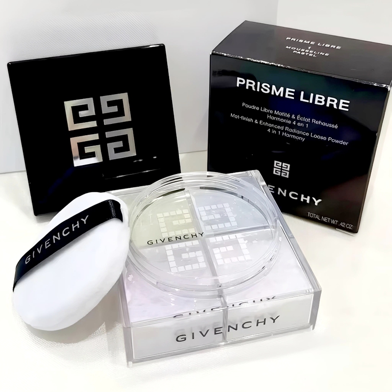 Givenchy Givenchy's New Version of the Four-Square Powder Loose Powder for Setting Makeup, Oil Control, Soft Focus, and Fine Powder, Color 0/1, 12g