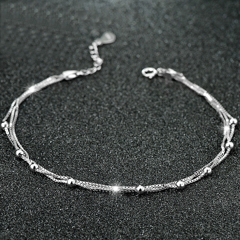 Bracelet de cheville Femme en Argenterie - Ref 3104890 Image 1