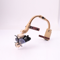 Dental headlight binocular double light magnifying glass 5X 6X head-mounted oral LED lighting facial features inspection light foreign trade