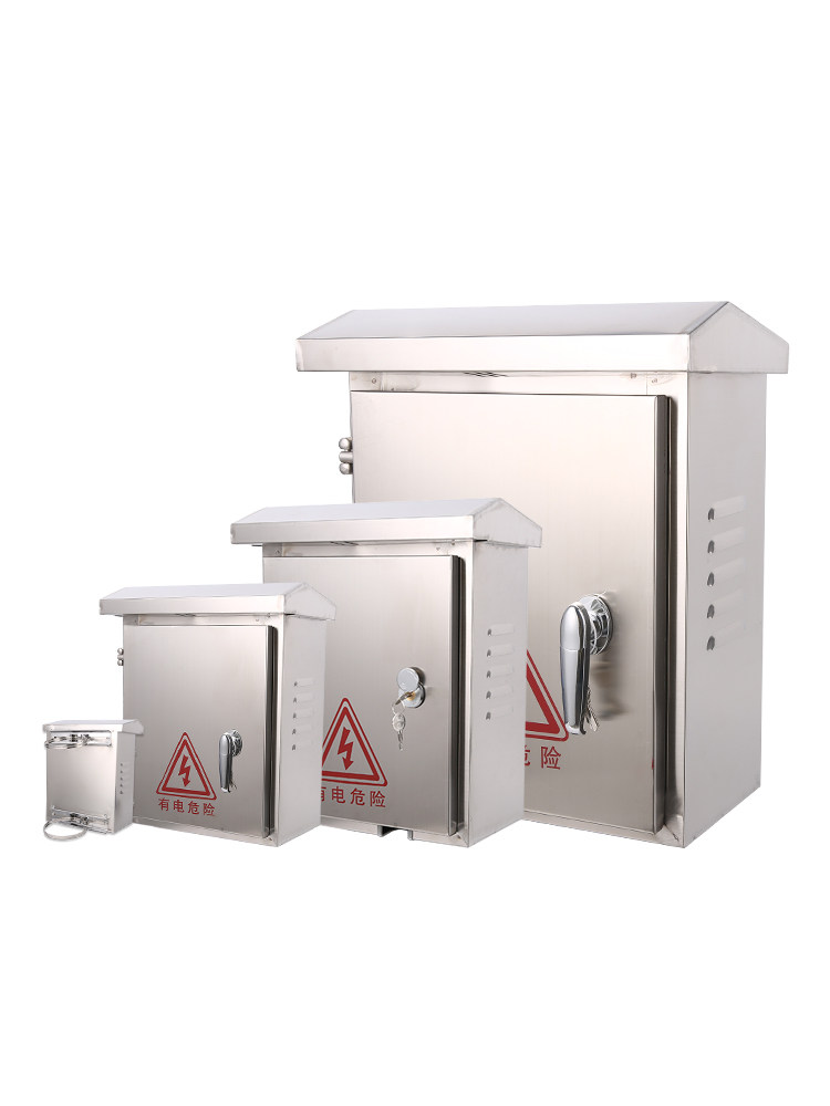 201 Outdoor Stainless Steel Distribution Box 304 Electrical Box Outdoor Rainproof Engineering Household Equipment Monitoring Wiring Distribution Box