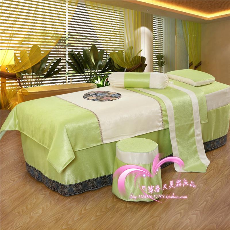 Cao cấp vẻ đẹp giường bao gồm bốn bộ thẩm mỹ viện đặc biệt massage trị liệu massage giường thiết lập với lỗ đặc biệt cung cấp