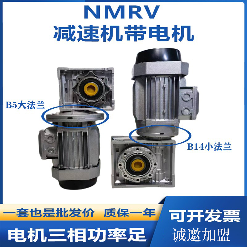 Nmrv40/50/63/75/90 Reducer with 0.37/0.55/0.75/1.5Kw Three-Phase Copper Core Motor