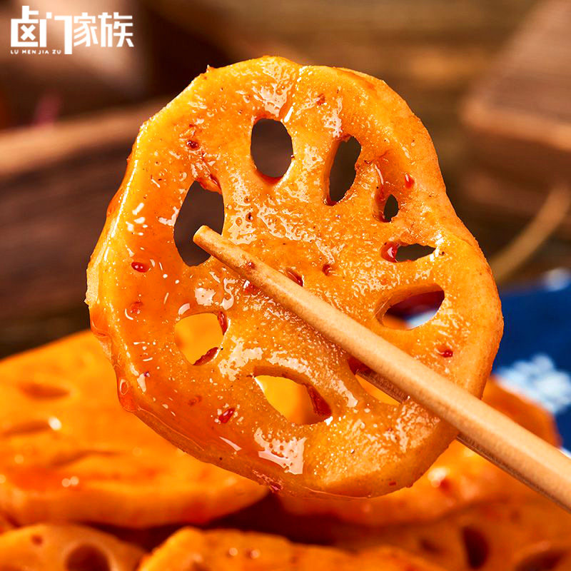 卤门家族大片脆藕片香辣味:办公室零食新宠,湖南风味让你欲罢不能!-蔬菜干-淘宝好物网