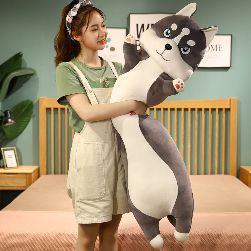 Husky long pillow boys sleep bedroom bed head pillow dormitory long pillow girls back cushion bed