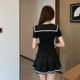 Sexy College style pleated skirt suit hotel ktv sauna foot bath technician uniform bar age ຫຼຸດຜ່ອນສອງສິ້ນຊຸດສໍາລັບແມ່ຍິງ