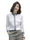 White shirt female professional temperament tooling jacket spring and autumn long-sleeved chiffon satin shirt high-end formal work clothes