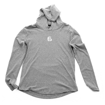(6th district)Jane series high quality pure cotton embroidery logo tight hoodie basketball sports long sleeve top for men