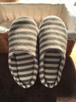 Spring and Autumn Striped Home Comfortable Soft Slippers
