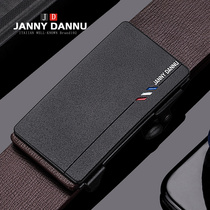 Mens leather belt toothless automatic buckle belt Mens head layer pure cowhide genuine ck waist belt Personality tide pants belt