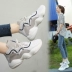 Cao-top sneakers nữ mùa hè hip-hop hip-hop giày thủy triều 2018 new hoang dã net giày đỏ trắng giày bóng rổ Hàn Quốc giày sneaker nữ chính hãng Giày cao gót