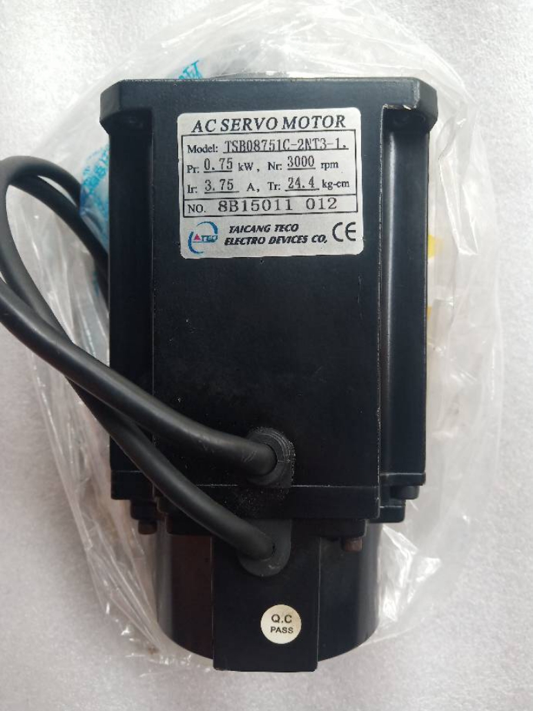 Sale of TECO servo motor and complete wiring TSB08751C-2NT3-1 express fee paid