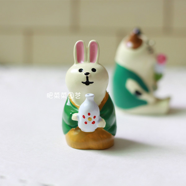New Japan Zakka decole hoa anh đào Ba con mèo lông thỏ nhím đen Trang trí mèo kệ dcor phòng ngủ