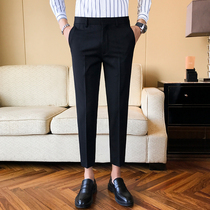 Amuda business casual trousers men summer thin style slim men suit pants Korean trend ankle-length pants