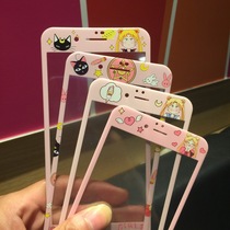 Suitable for apple 6s reliqued pink iphone7 tempered glass film 8plus mobile phone adhesive film full screen