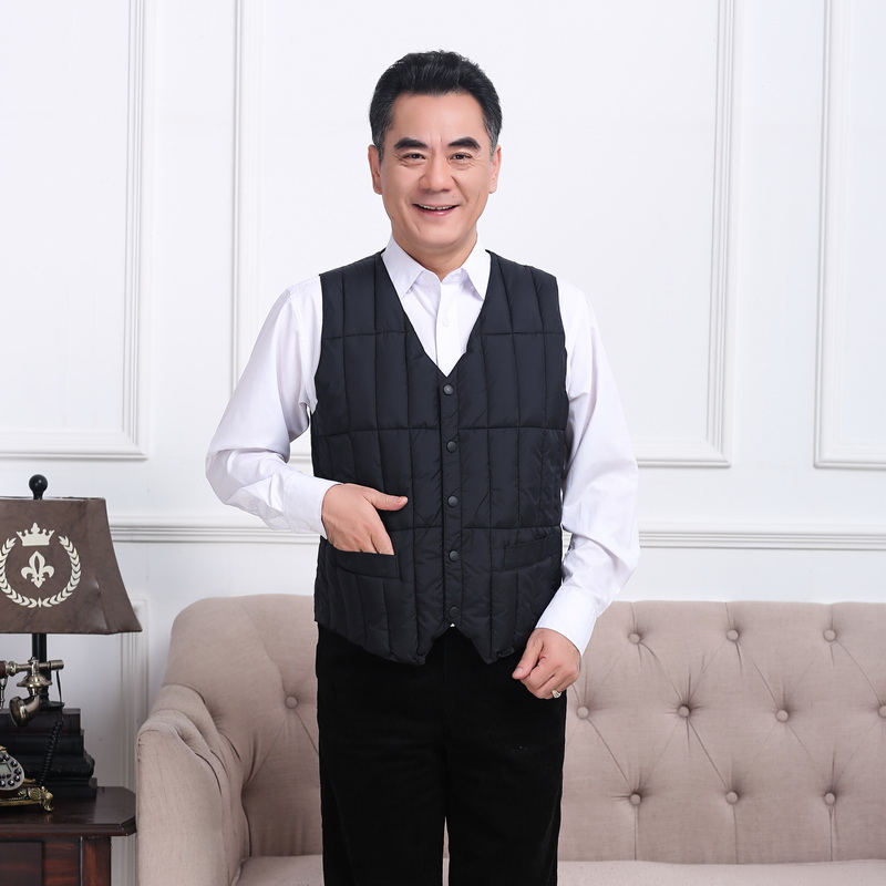 Đặc biệt hàng ngày mùa thu và mùa đông mô hình người đàn ông trung niên của kích thước lớn cotton vest vest vai chất béo cha cha ấm vest xuống cotton áo khoác bomber