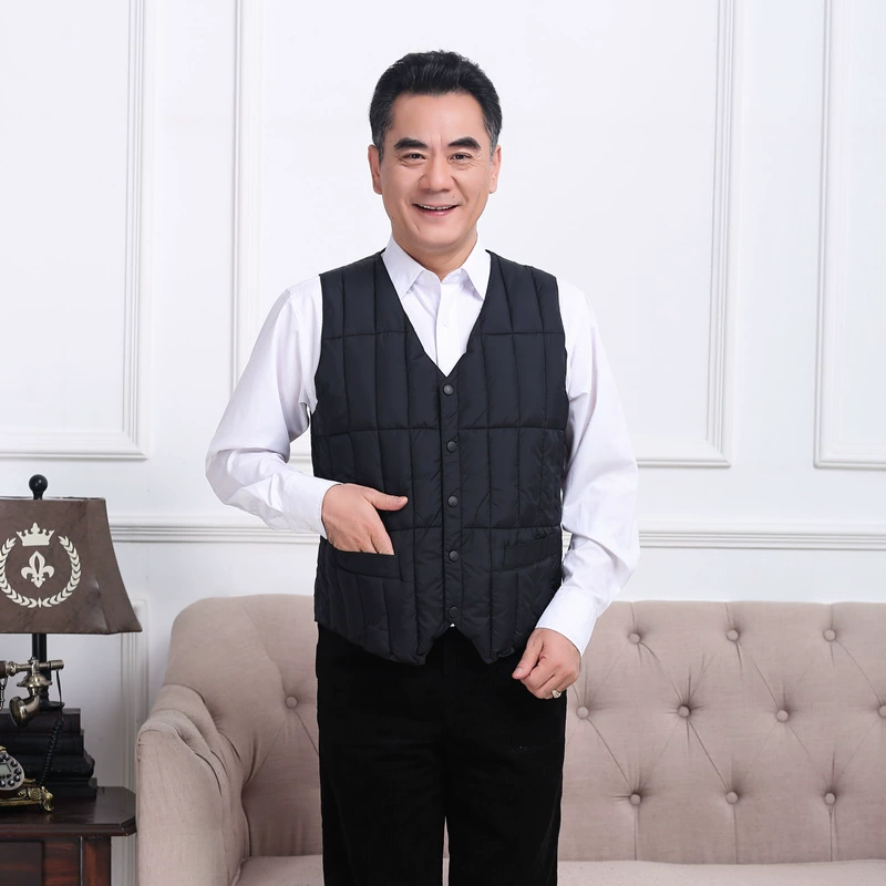 Đặc biệt hàng ngày mùa thu và mùa đông mô hình người đàn ông trung niên của kích thước lớn cotton vest vest vai chất béo cha cha ấm vest xuống cotton áo khoác bomber