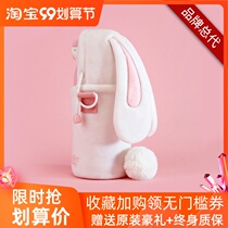 ALL JOINT European set childrens thermos cup rabbit water cup female student cute portable with straw Net red dinosaur