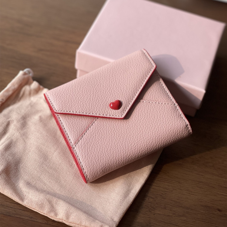 Youthful Little Heart 70% off Wallet with Clasp, Short Leather Wallet, Card Holder, Coin Purse, Clutch Bag, Girly Wallet
