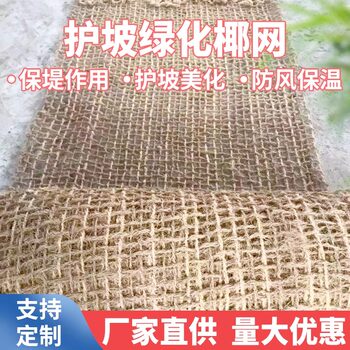 Slope Protection, Soil-Fixing River Treatment, High-Speed Highway Greening, Environmentally Friendly Coconut Mesh (Cf) Mesh Slope Greening