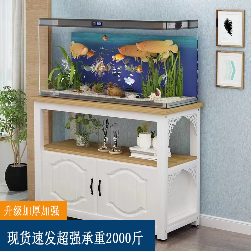 European-style solid wood bottom cabinet metal bottom frame base grass tank fish tank shelf wrought iron fish tank bottom frame aquarium customization