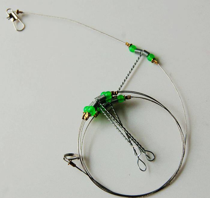 Anti-winding steel wire balance bracket string hook fruit fish hook white fruit son yellow mountain fish hook Shoulder Burden type fishing group