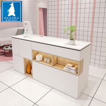 Nordic style Flat cashier shop Small simple modern dessert shop Womens shop Maternal and child shop Bookstore Bar table