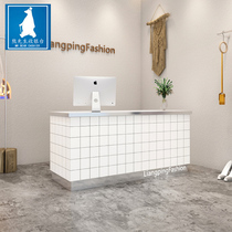 Clothing store cashier Modern simple shop small counter Beauty salon Hair salon Bar Front desk Reception desk table