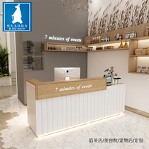 Simple modern cashier shop Small Nordic style clothing shop Bar Pet shop Beauty salon Front desk reception desk