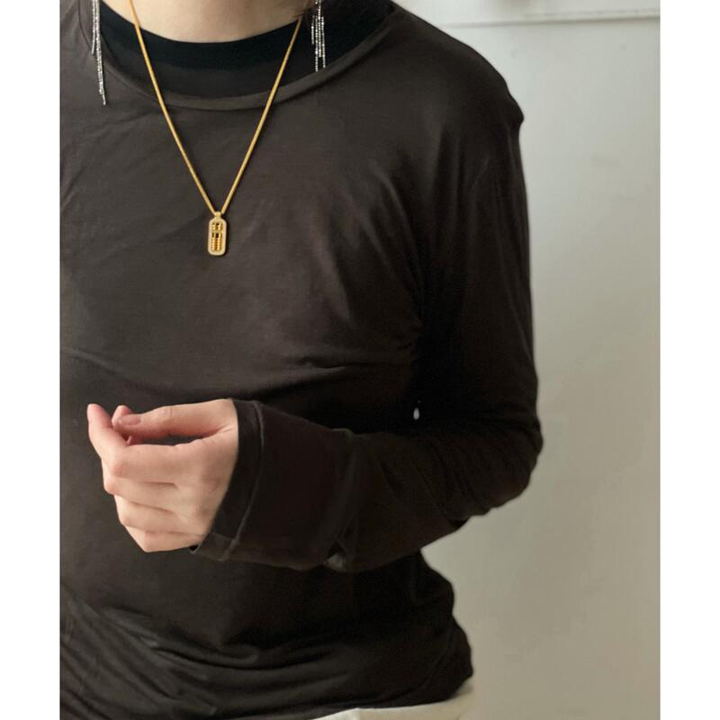 Extremely Comfortable 200-Count Austrian Lenzing Modal Tencel + Mulberry Silk Semi-Sheer Texture Long-Sleeve T-Shirt