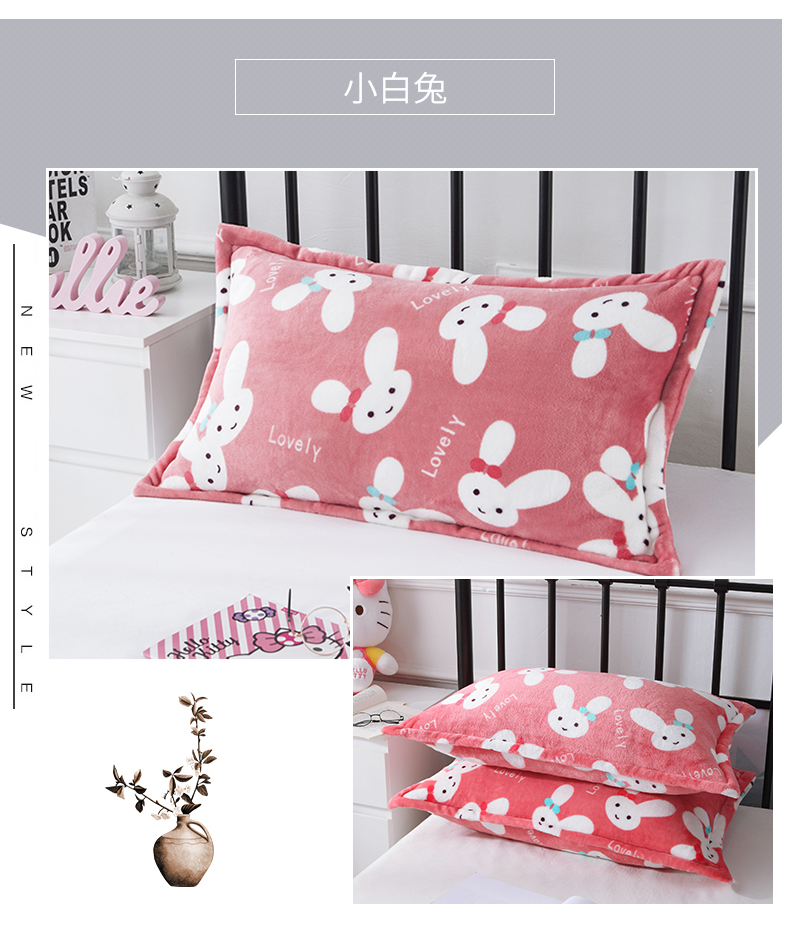 Flannel gối đơn mùa đông ấm áp dày trưởng thành nhung nhung gối 4874 Fala bộ gối gối lock&lock