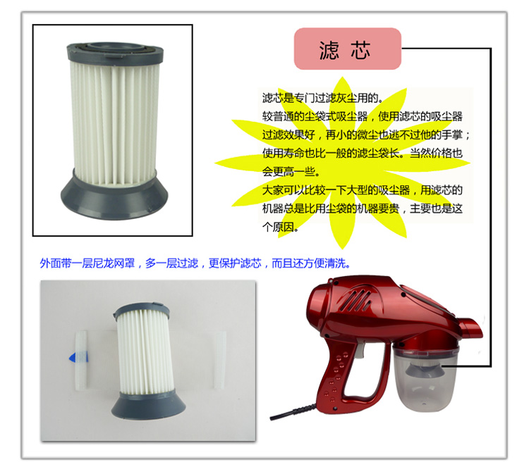Máy hút bụi gia đình cầm tay công suất cao ướt và khô không sử dụng bổ sung không có người tiêu dùng Máy hút bụi cực kỳ êm ái - Máy hút bụi xiaomi máy hút bụi