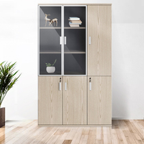 Chongqing office furniture wooden file cabinet file cabinet file bookcase with lock glass door storage office cabinet