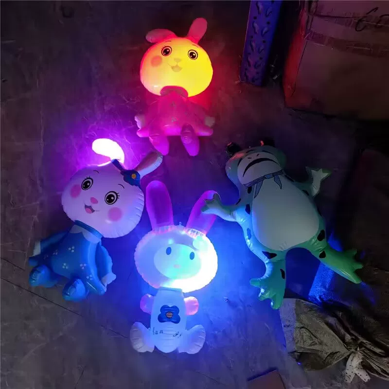Flashing balloon, inflatable rabbit, cartoon elastic toy, new collection, internet celebrity, pig