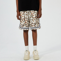 ZONOS 2021 Summer New BAO WELN Printed Basketball Pants Men Loose Splicing Draw Rope Breathable Casual Shorts