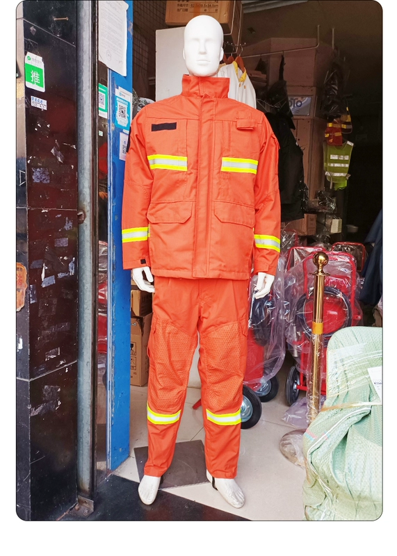 Bộ đồ chữa cháy rừng kiểu aramid 15 bộ đồ chữa cháy của cảnh sát rừng kiểm lâm miền núi bộ đồ bảo hộ chống cháy và nhiệt độ cao quần áo chống cháy